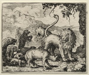 Reynard, a róka: A farkas első panasza. alkotó: Allart van Everdingen