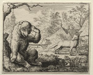Reynard, a róka: Reynard Chides the Injured Bear alkotó: Allart van Everdingen