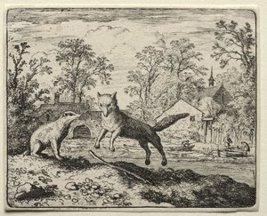 Reynard, a róka: Reynard bűnbánatot művel.
