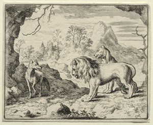 Reynard, a róka: Reynard mesél a rejtett kincsről. alkotó: Allart van Everdingen