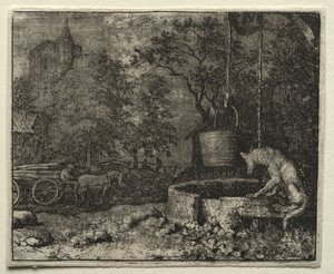 Reynard, a róka: Reynard becsapja a farkas feleségét. alkotó: Allart van Everdingen
