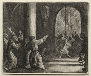 Reynard, a róka: Reynard becsapja a farkast alkotó: Allart van Everdingen