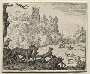 Reynard, a róka: Reynard és a borz indul az udvarba.