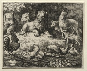 Reynard, a róka: A kakas panasza. alkotó: Allart van Everdingen