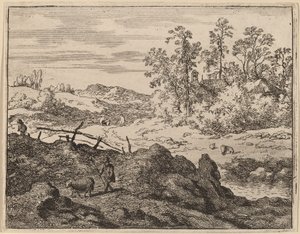 Pásztor báránnyal, valószínűleg c. 16451656. alkotó: Allart van Everdingen