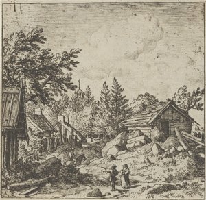 A Hamlet a hegyvidéki földön, 17. század. alkotó: Allart van Everdingen
