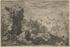 A három utazó a High Rock lábánál, 17. század. alkotó: Allart van Everdingen