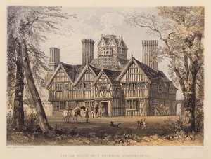 The Oak House, West Bromwich, Staffordshire (akvatinta)