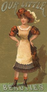 A Girls and Children N58 sorozatból, amely a Our Little Beauties Cigarets for All..., 1887-ben népszerűsíti. alkotó: Allen and Ginter
