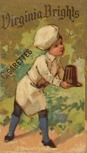 A Girls and Children N64 sorozatból, amely Virginia Brights cigarettákat reklámoz Allennek és..., 1886.