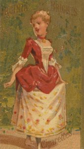 A Girls and Children N64 sorozatból, amely Virginia Brights cigarettákat reklámoz Allennek és..., 1886. alkotó: Allen and Ginter