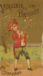 A Girls and Children N64 sorozatból, amely Virginia Brights cigarettákat reklámoz Allennek és..., 1886.