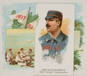 James H. Fogarty, Right Fielder, Philadelphia, Worlds Champions, Second Series N43..., 1888. alkotó: Allen and Ginter