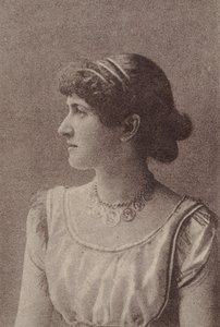 Kitty Welch, az N67 színésznők sorozatból, amely a Virginia Brights cigarettákat reklámozza..., kb. 1888. alkotó: Allen and Ginter