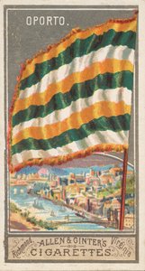 Porto, az Allen & Ginter Cigarettes Brands N6-os City Flags sorozatából, 1887.