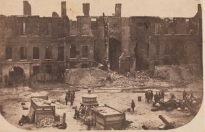 Fort Sumter kiürítése, 1861. április, 1861. április. alkotó: Alma A. Pelot.