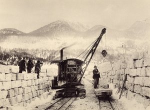A Worcheiner-alagutak 1897-ben megkezdett építése. 1905-ös fotó (fotó) alkotó: Alois Beer