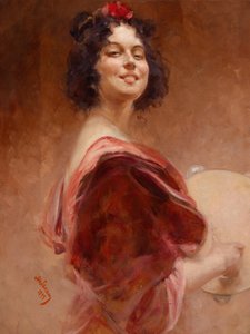 Német: Cigány tamburával alkotó: Alois Hans Schram
