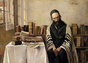 Egy rabbi a dolgozószobájában alkotó: Alois Heinrich Priechenfried