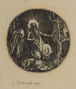 Szent Jeromos, 19. század. alkotó: Alois Petrak