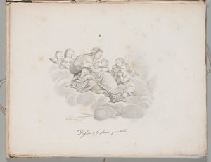 A litográfia művészete: Madonna és gyermeke a felhőkön, II. lemez