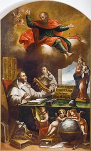 Szent Pál megjelenik Nagy Szent Albertnek és Aquinói Szent Tamásnak, Alonso Antonio Villamor (1661-1729). San Esteban kolostor, Salamanca.