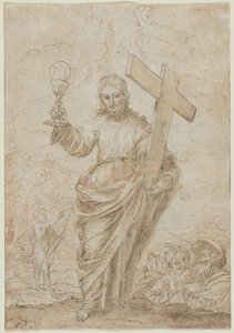 Krisztus kelyhet és keresztet tart, 1666. alkotó: Alonso Cano