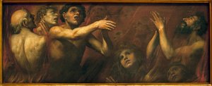A purgatórium lelkei. Alonso Cano (1601-1667) festménye, Olaj, vászon