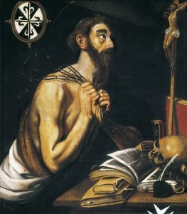 Szent Domonkos bűnbánó. 1621 (olaj, vászon) alkotó: Alonso Florin