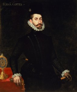 Hernan Cortes portréja (olaj, vászon) alkotó: Alonso Sánchez Coello