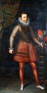 Albert főherceg portréja, stafétabotot tartva, álló alakban, 1593 alkotó: Alonso Sánchez Coello