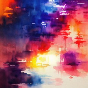 Élénk akvarell tükröződés alkotó: Alpenglow Workshop