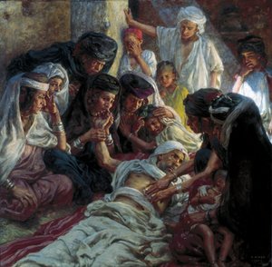 Egy haldokló ember körül alkotó: Alphonse Etienne Dinet