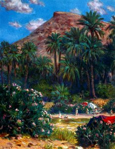 Oasis by Nasreddine Dinet (Alphonse-Étienne Dinet). 1861 1929. francia orientalista festő 1918