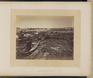 Cartoucherie Rapp. Katasztrófa a Champ de Marson az 1871. május 17-i robbanás után.