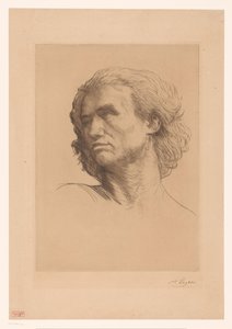 Egy férfi feje alkotó: Alphonse Legros (signed by artist)