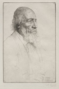 Alfred Lord Tennyson. alkotó: Alphonse Legros