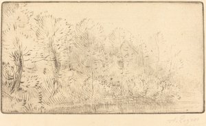 A Sur la riviere folyó mentén. alkotó: Alphonse Legros