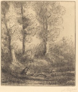 A Saint-Pre Rive du Saint-Pre partjai. alkotó: Alphonse Legros