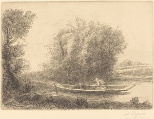 Kanyar a folyóban (Un coin de riviere) alkotó: Alphonse Legros
