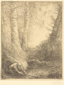 Burning the Grasses (A fűégető) alkotó: Alphonse Legros
