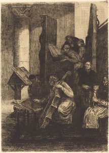 Kórus egy spanyol templomban alkotó: Alphonse Legros