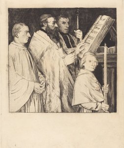 Kóristák, 1. lemez (Le lutrin) alkotó: Alphonse Legros