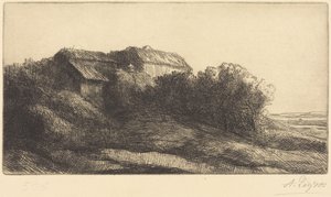 Házikó egy domboldalon alkotó: Alphonse Legros