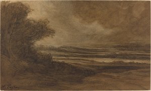 Burgundia vidéke [recto]. alkotó: Alphonse Legros