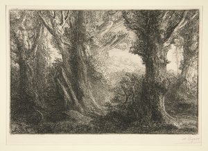 Conteville erdejében alkotó: Alphonse Legros