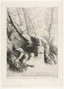 A Halál és a Favágó, 1881. alkotó: Alphonse Legros