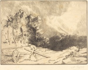 Erdő széle Bourgogne-ban (Un coin de foret en Bourgogne) alkotó: Alphonse Legros