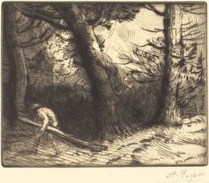 Egy erdő széle Bourgogne-ban (Un coin de foret en Bourgogne) alkotó: Alphonse Legros