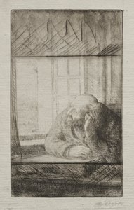 Este az ablakban alkotó: Alphonse Legros